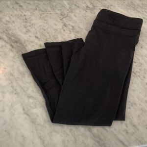 Lululemon Capri with semi sheer cutouts